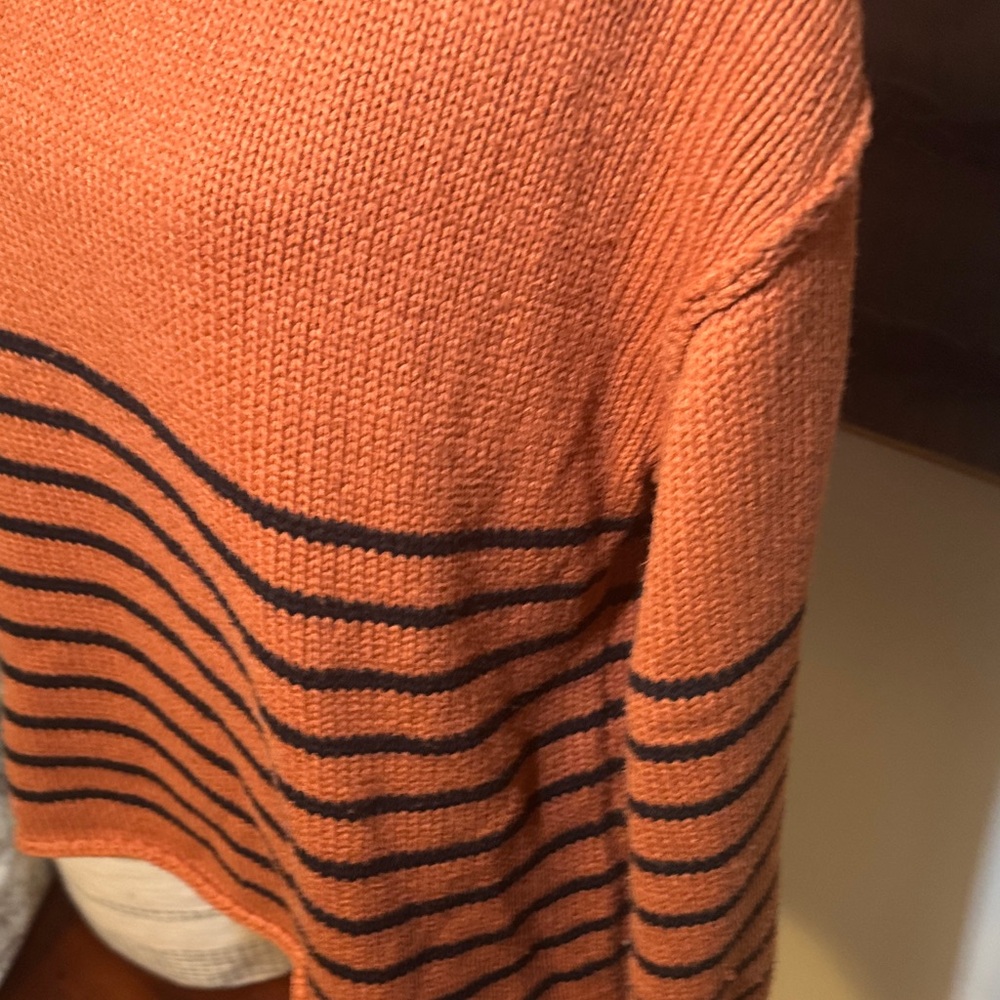 Kirundo Orange and Black Striped Sweater Size Large - Picture 2 of 10
